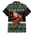 Santa Claus Fishing Christmas Family Matching Off The Shoulder Long Sleeve Dress and Hawaiian Shirt Xmas Holiday Patterns - Wonder Print Shop