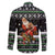 Santa Claus Fishing Christmas Family Matching Off The Shoulder Long Sleeve Dress and Hawaiian Shirt Xmas Holiday Patterns - Wonder Print Shop