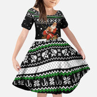 Santa Claus Fishing Christmas Family Matching Off Shoulder Maxi Dress and Hawaiian Shirt Xmas Holiday Patterns - Wonder Print Shop