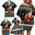 Santa Claus Fishing Christmas Family Matching Off Shoulder Short Dress and Hawaiian Shirt Xmas Holiday Patterns - Wonder Print Shop