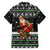 Santa Claus Fishing Christmas Family Matching Short Sleeve Bodycon Dress and Hawaiian Shirt Xmas Holiday Patterns - Wonder Print Shop