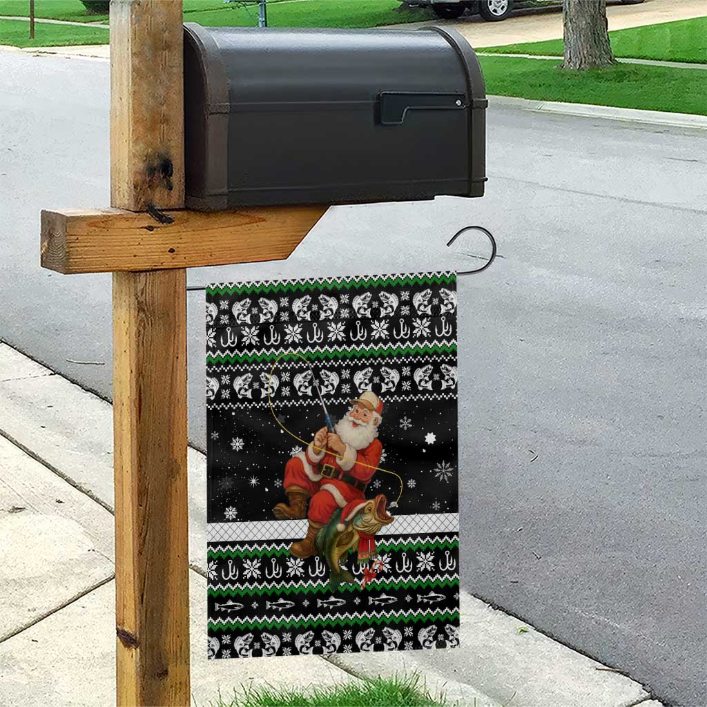 Santa Claus Fishing Christmas Garden Flag Xmas Holiday Patterns - Wonder Print Shop