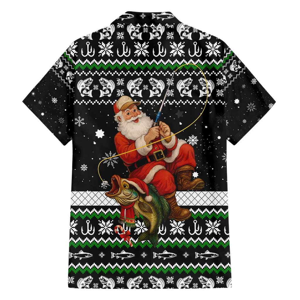 Santa Claus Fishing Christmas Hawaiian Shirt Xmas Holiday Patterns - Wonder Print Shop