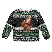 Santa Claus Fishing Christmas Kid Ugly Christmas Sweater Xmas Holiday Patterns - Wonder Print Shop
