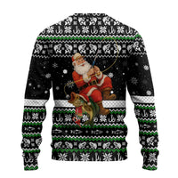 Santa Claus Fishing Christmas Ugly Christmas Sweater Xmas Holiday Patterns - Wonder Print Shop
