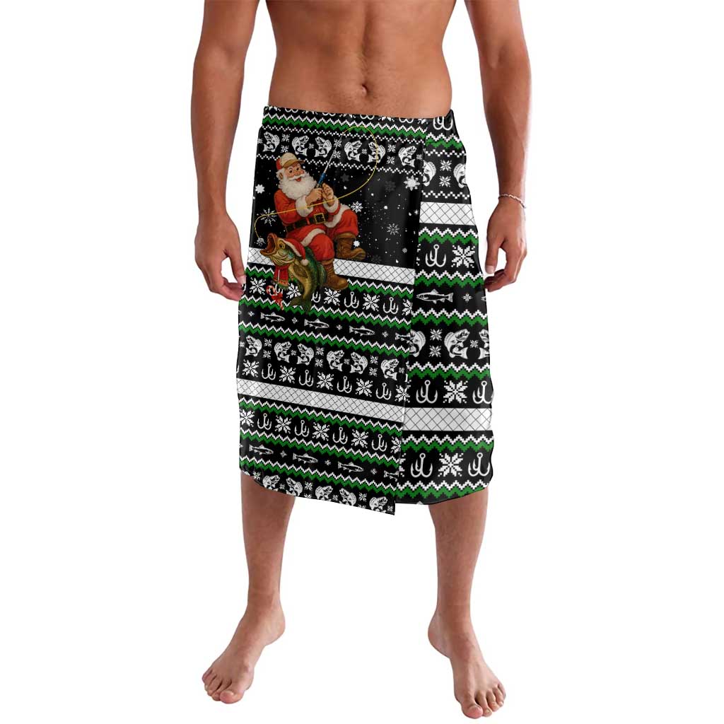 Santa Claus Fishing Christmas Lavalava Xmas Holiday Patterns - Wonder Print Shop