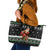 Santa Claus Fishing Christmas Leather Tote Bag Xmas Holiday Patterns - Wonder Print Shop