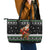 Santa Claus Fishing Christmas Leather Tote Bag Xmas Holiday Patterns - Wonder Print Shop