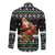 Santa Claus Fishing Christmas Long Sleeve Button Shirt Xmas Holiday Patterns - Wonder Print Shop
