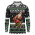Santa Claus Fishing Christmas Long Sleeve Polo Shirt Xmas Holiday Patterns - Wonder Print Shop