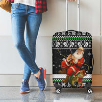 Santa Claus Fishing Christmas Luggage Cover Xmas Holiday Patterns - Wonder Print Shop