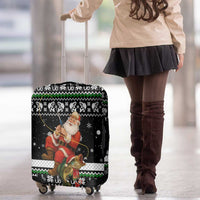 Santa Claus Fishing Christmas Luggage Cover Xmas Holiday Patterns - Wonder Print Shop