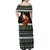 Santa Claus Fishing Christmas Off Shoulder Maxi Dress Xmas Holiday Patterns - Wonder Print Shop