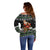 Santa Claus Fishing Christmas Off Shoulder Sweater Xmas Holiday Patterns - Wonder Print Shop