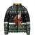 Santa Claus Fishing Christmas Padded Jacket Xmas Holiday Patterns - Wonder Print Shop