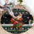 Santa Claus Fishing Christmas Round Carpet Xmas Holiday Patterns - Wonder Print Shop