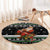 Santa Claus Fishing Christmas Round Carpet Xmas Holiday Patterns - Wonder Print Shop