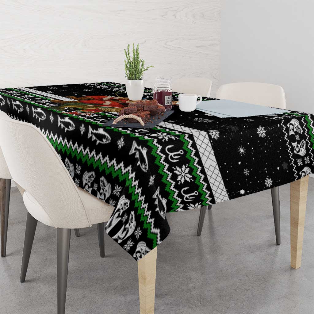 Santa Claus Fishing Christmas Tablecloth Xmas Holiday Patterns - Wonder Print Shop