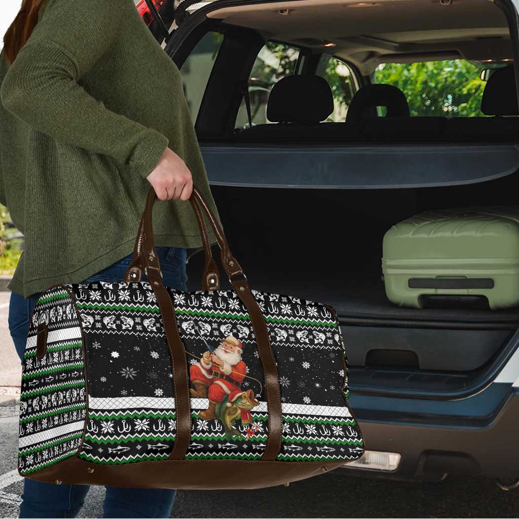 Santa Claus Fishing Christmas Travel Bag Xmas Holiday Patterns - Wonder Print Shop