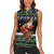 Santa Claus Fishing Christmas Women Sleeveless Polo Shirt Xmas Holiday Patterns - Wonder Print Shop
