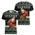 Santa Claus Fishing Christmas Women V-Neck T-Shirt Xmas Holiday Patterns - Wonder Print Shop