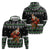 Santa Claus Fishing Christmas Zip Hoodie Xmas Holiday Patterns - Wonder Print Shop