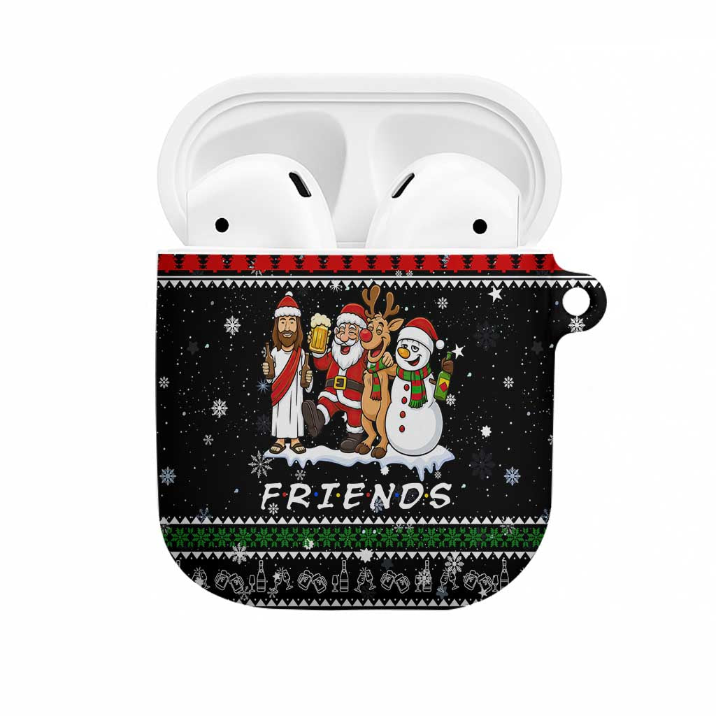 Santa Claus Jesus Friend of Christmas AirPods Case Xmas Holiday Patterns - Wonder Print Shop