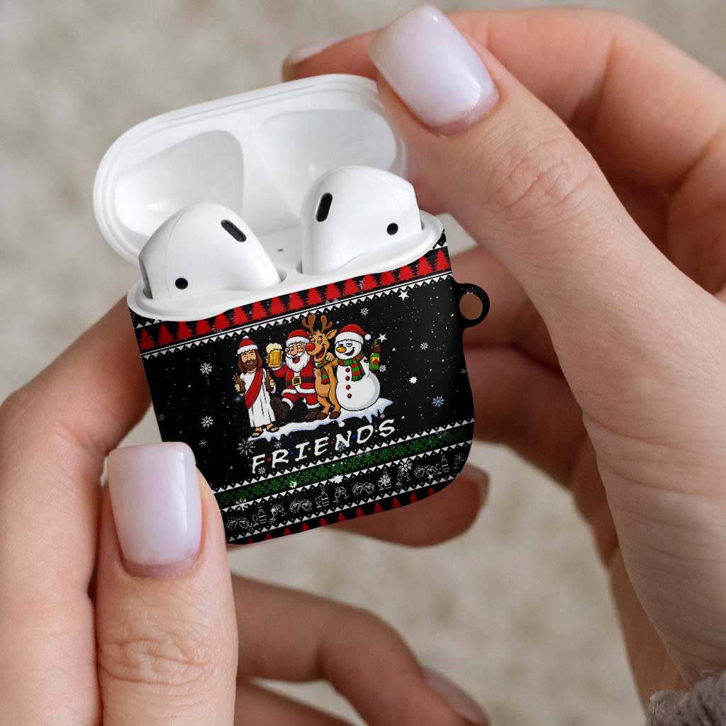 Santa Claus Jesus Friend of Christmas AirPods Case Xmas Holiday Patterns - Wonder Print Shop