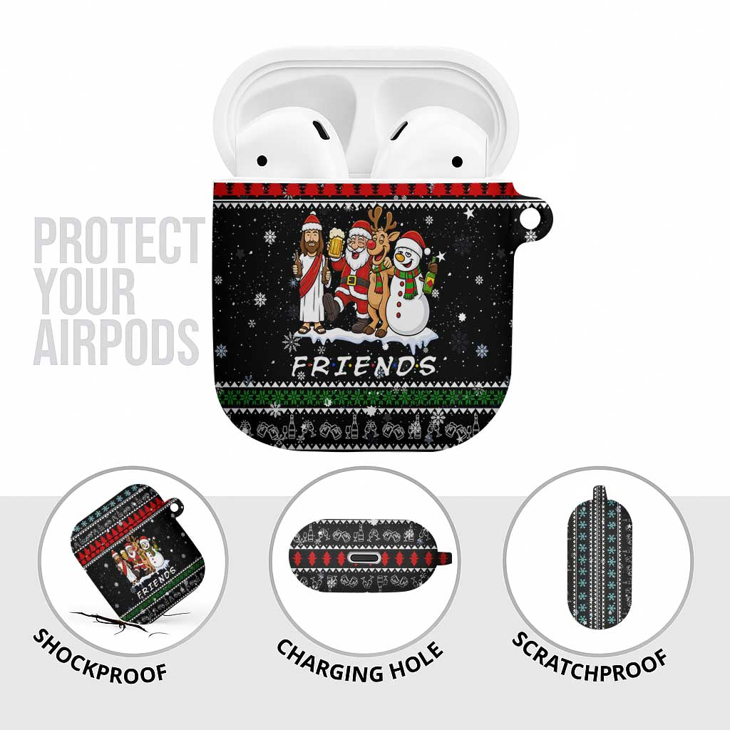 Santa Claus Jesus Friend of Christmas AirPods Case Xmas Holiday Patterns - Wonder Print Shop