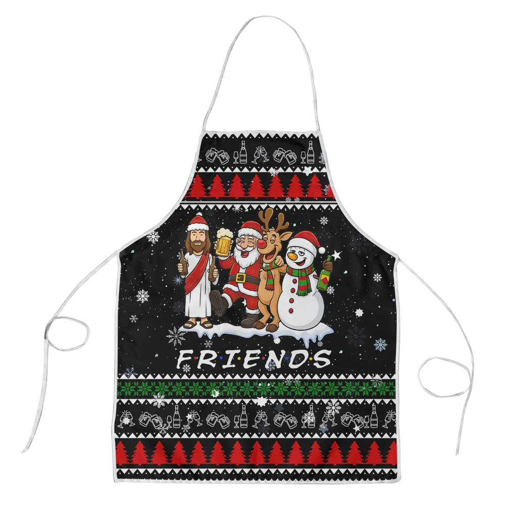 Santa Claus Jesus Friend of Christmas Apron Xmas Holiday Patterns - Wonder Print Shop