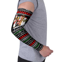 Santa Claus Jesus Friend of Christmas Arm Sleeves Xmas Holiday Patterns - Wonder Print Shop