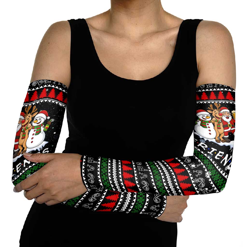Santa Claus Jesus Friend of Christmas Arm Sleeves Xmas Holiday Patterns - Wonder Print Shop