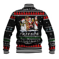 Santa Claus Jesus Friend of Christmas Baseball Jacket Xmas Holiday Patterns - Wonder Print Shop