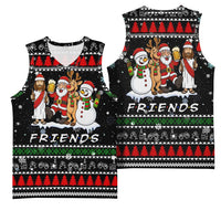 Santa Claus Jesus Friend of Christmas Basketball Jersey Xmas Holiday Patterns - Wonder Print Shop