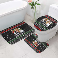 Santa Claus Jesus Friend of Christmas Bathroom Set Xmas Holiday Patterns - Wonder Print Shop