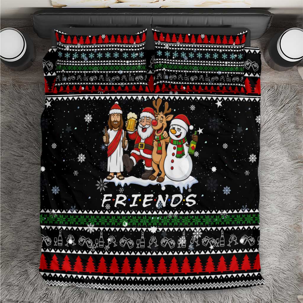 Santa Claus Jesus Friend of Christmas Bedding Set Xmas Holiday Patterns - Wonder Print Shop
