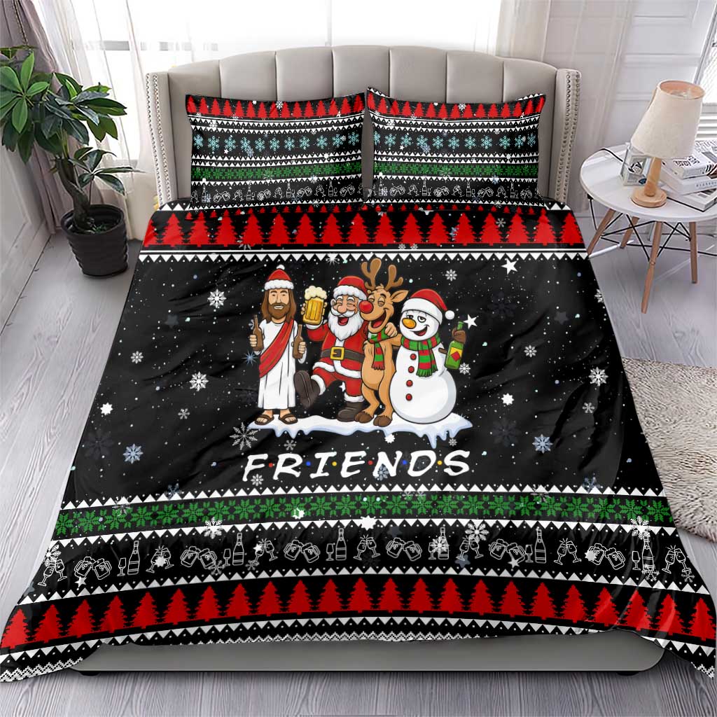 Santa Claus Jesus Friend of Christmas Bedding Set Xmas Holiday Patterns - Wonder Print Shop
