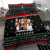 Santa Claus Jesus Friend of Christmas Bedding Set Xmas Holiday Patterns - Wonder Print Shop
