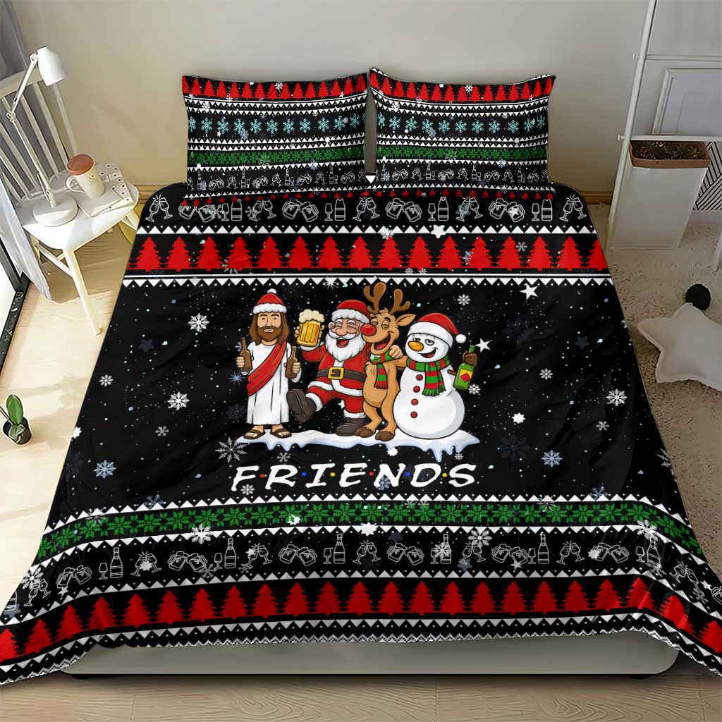 Santa Claus Jesus Friend of Christmas Bedding Set Xmas Holiday Patterns - Wonder Print Shop