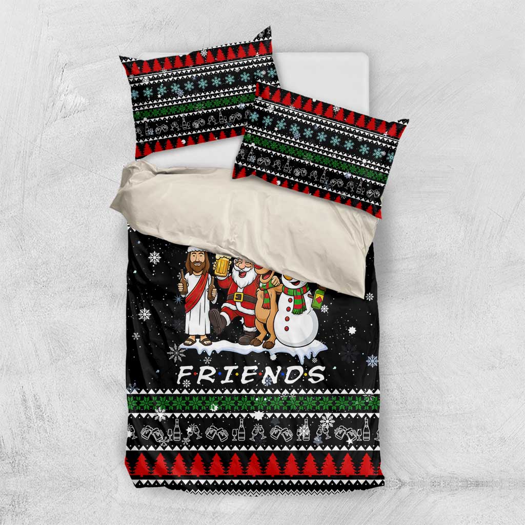 Santa Claus Jesus Friend of Christmas Bedding Set Xmas Holiday Patterns - Wonder Print Shop