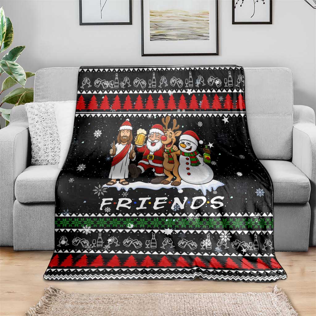 Santa Claus Jesus Friend of Christmas Blanket Xmas Holiday Patterns - Wonder Print Shop