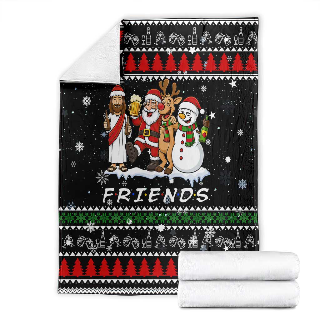 Santa Claus Jesus Friend of Christmas Blanket Xmas Holiday Patterns - Wonder Print Shop