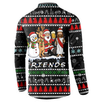 Santa Claus Jesus Friend of Christmas Button Sweatshirt Xmas Holiday Patterns - Wonder Print Shop