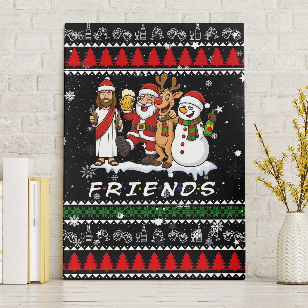 Santa Claus Jesus Friend of Christmas Canvas Wall Art Xmas Holiday Patterns - Wonder Print Shop