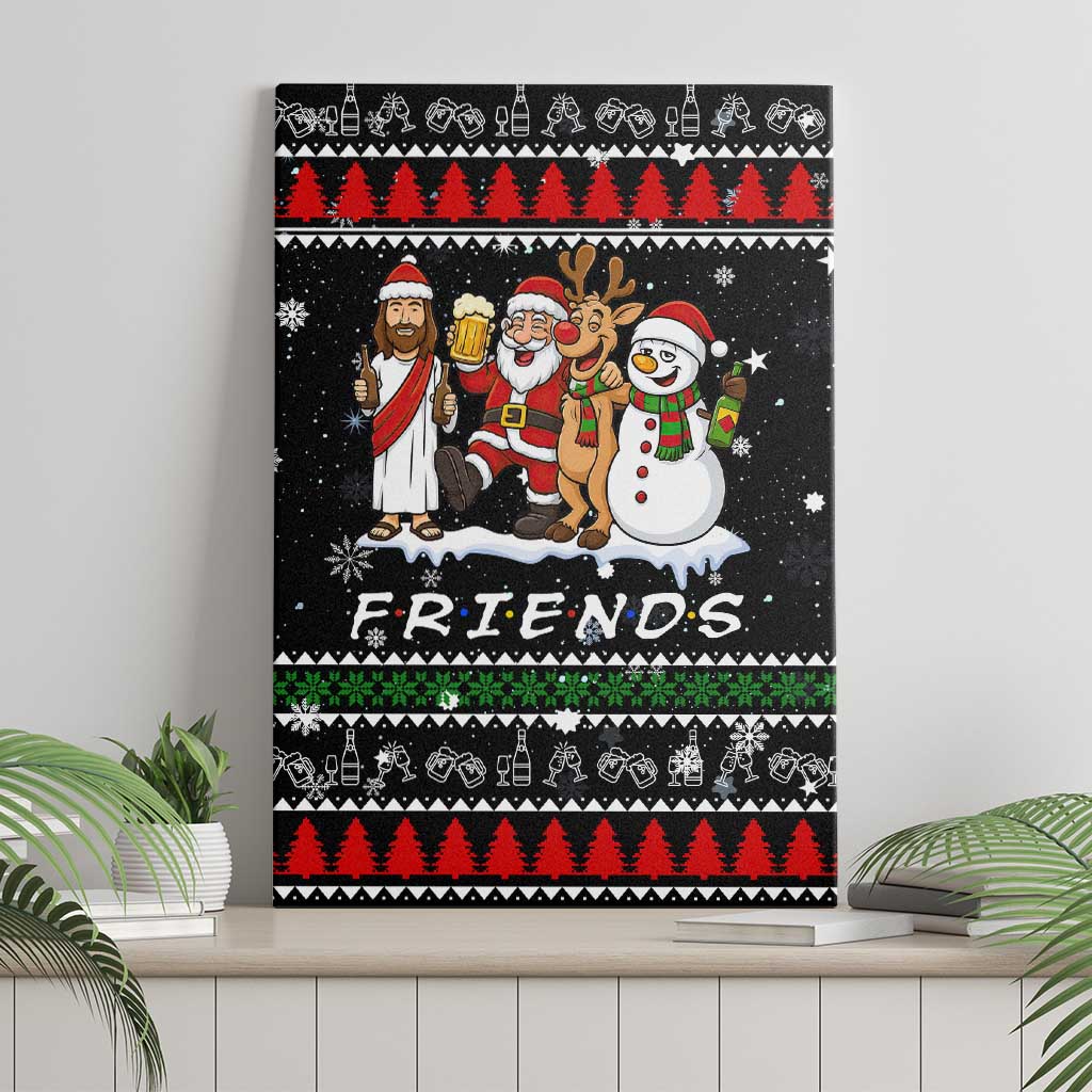 Santa Claus Jesus Friend of Christmas Canvas Wall Art Xmas Holiday Patterns - Wonder Print Shop