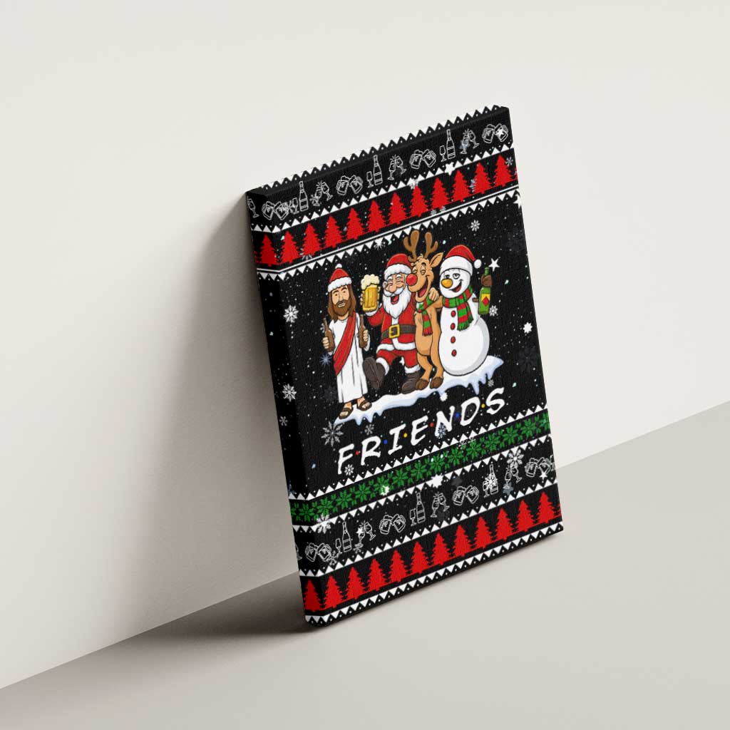 Santa Claus Jesus Friend of Christmas Canvas Wall Art Xmas Holiday Patterns - Wonder Print Shop