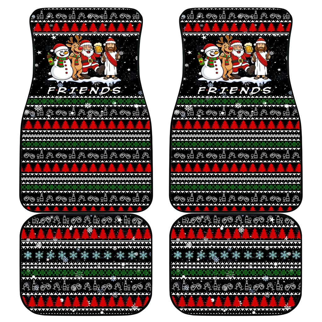 Santa Claus Jesus Friend of Christmas Car Mats Xmas Holiday Patterns - Wonder Print Shop