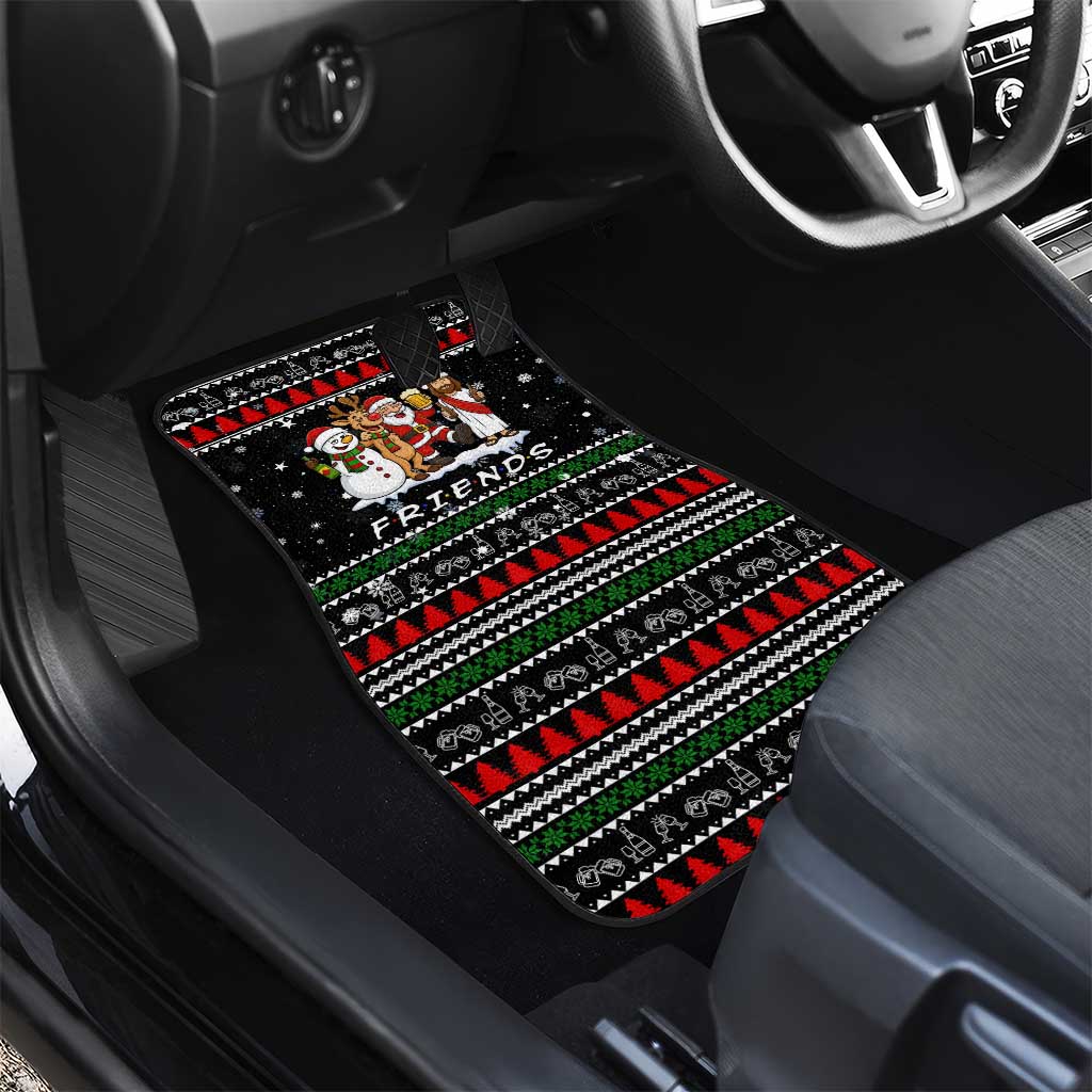 Santa Claus Jesus Friend of Christmas Car Mats Xmas Holiday Patterns - Wonder Print Shop