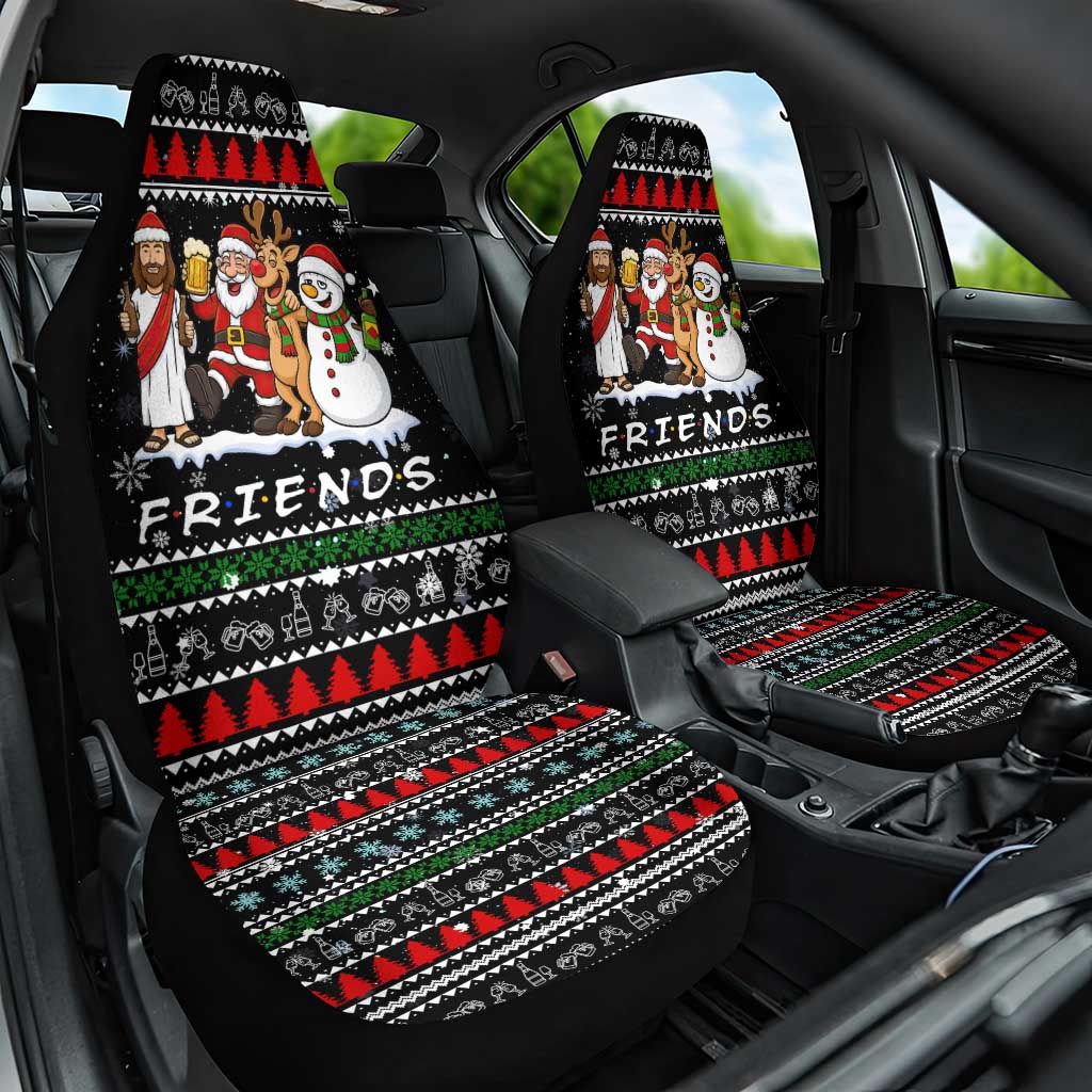 Santa Claus Jesus Friend of Christmas Car Seat Cover Xmas Holiday Patterns - Wonder Print Shop
