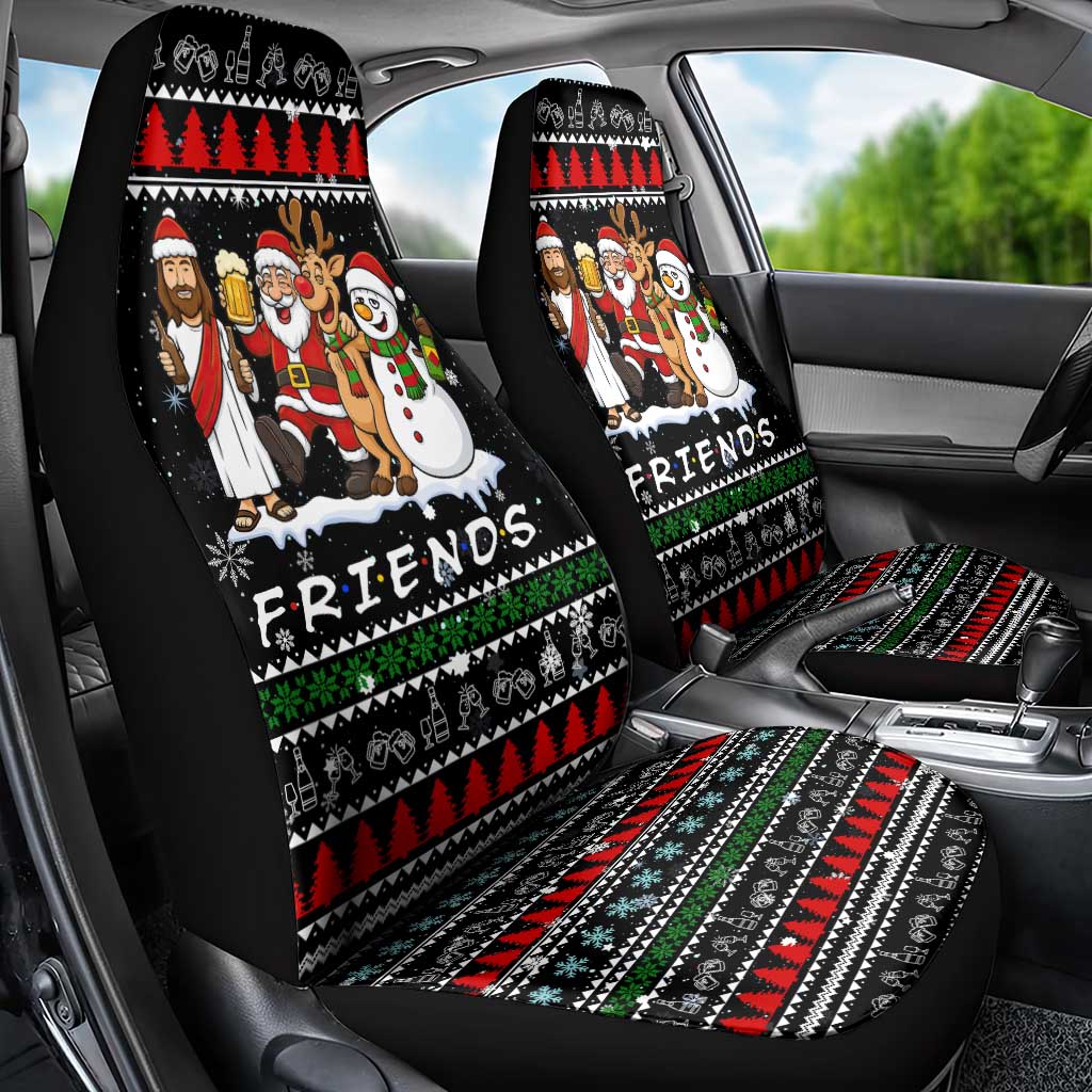Santa Claus Jesus Friend of Christmas Car Seat Cover Xmas Holiday Patterns - Wonder Print Shop